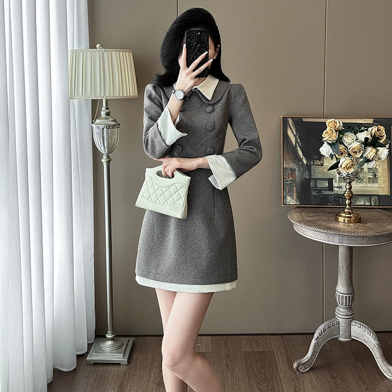 クラシックダブルボタンワンピース