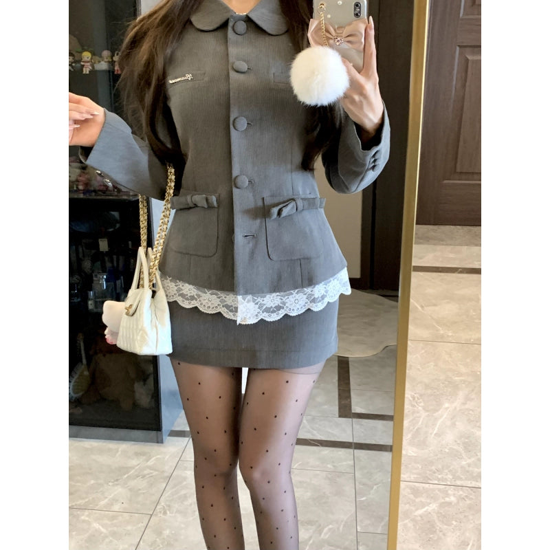 レーストリムジャケットセットアップ