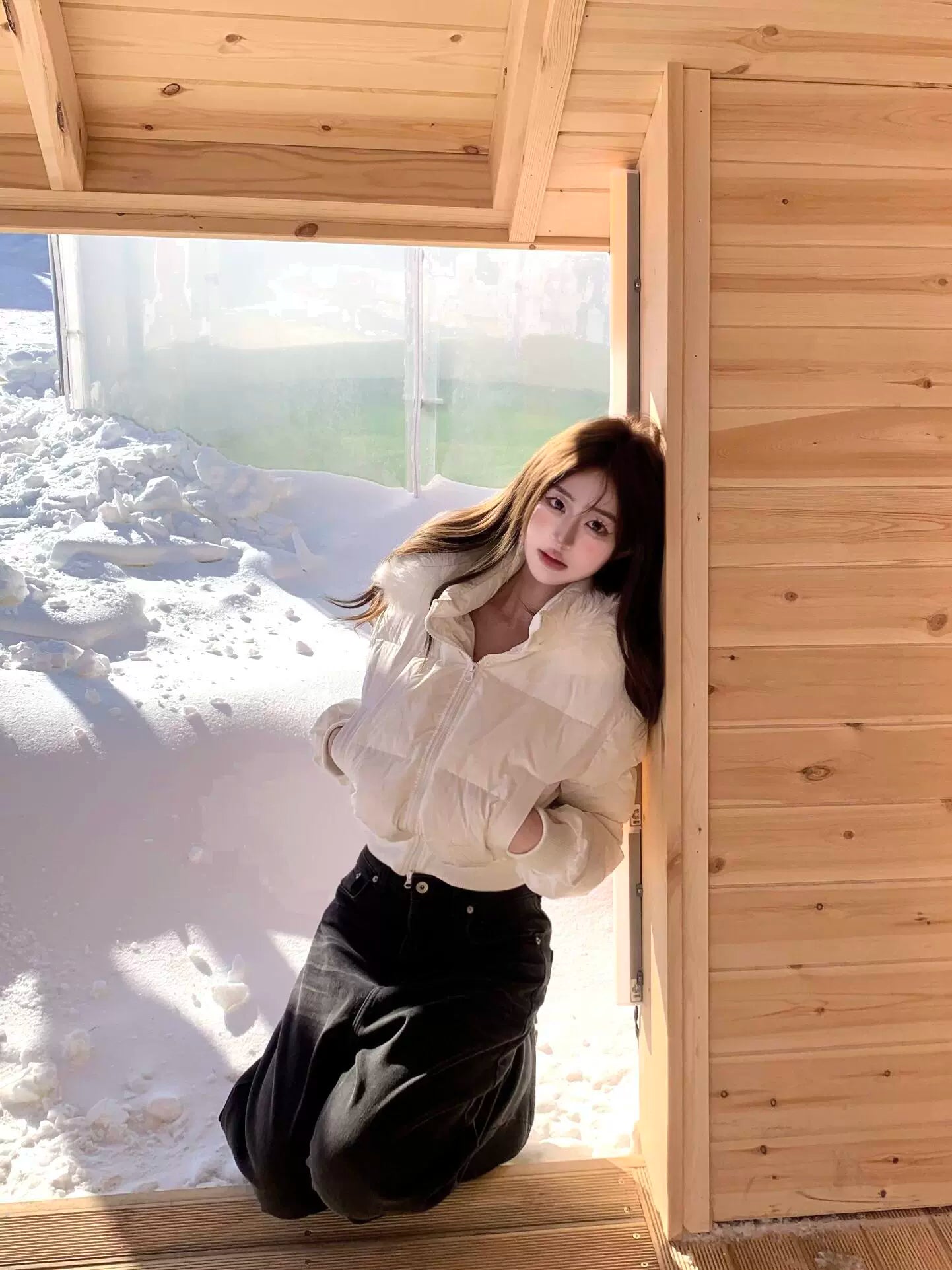 ウエストショートカジュアルダウン