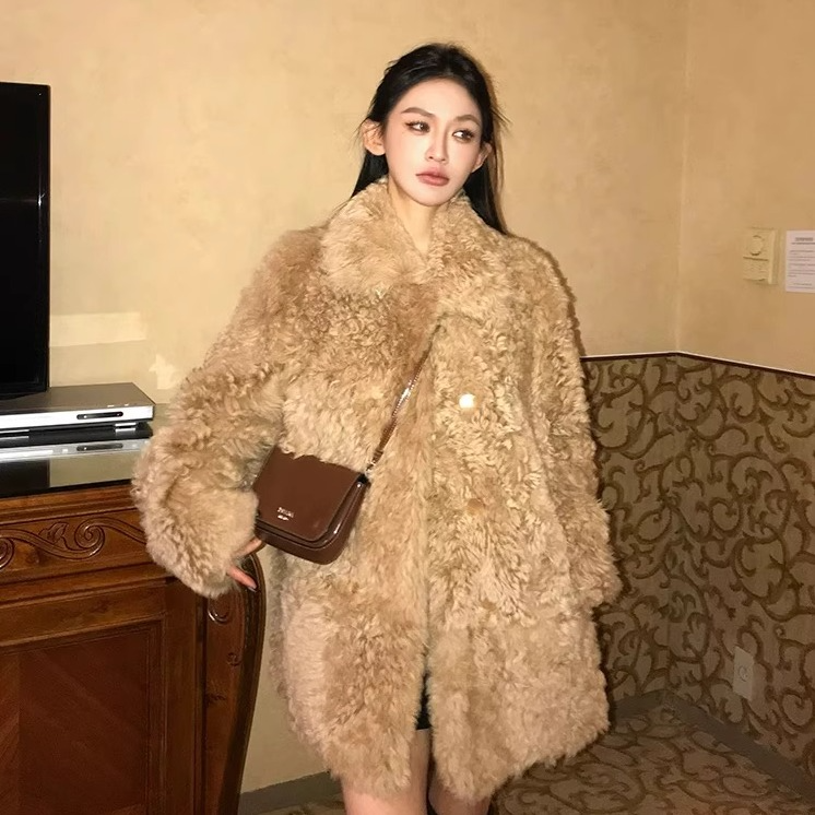 フェイクファーオーバーコート