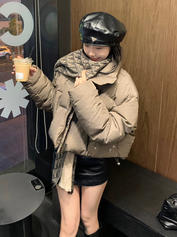 ラインストーンブルゾンジャケット