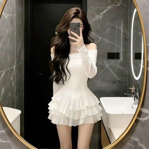 メロウフリルミニドレス