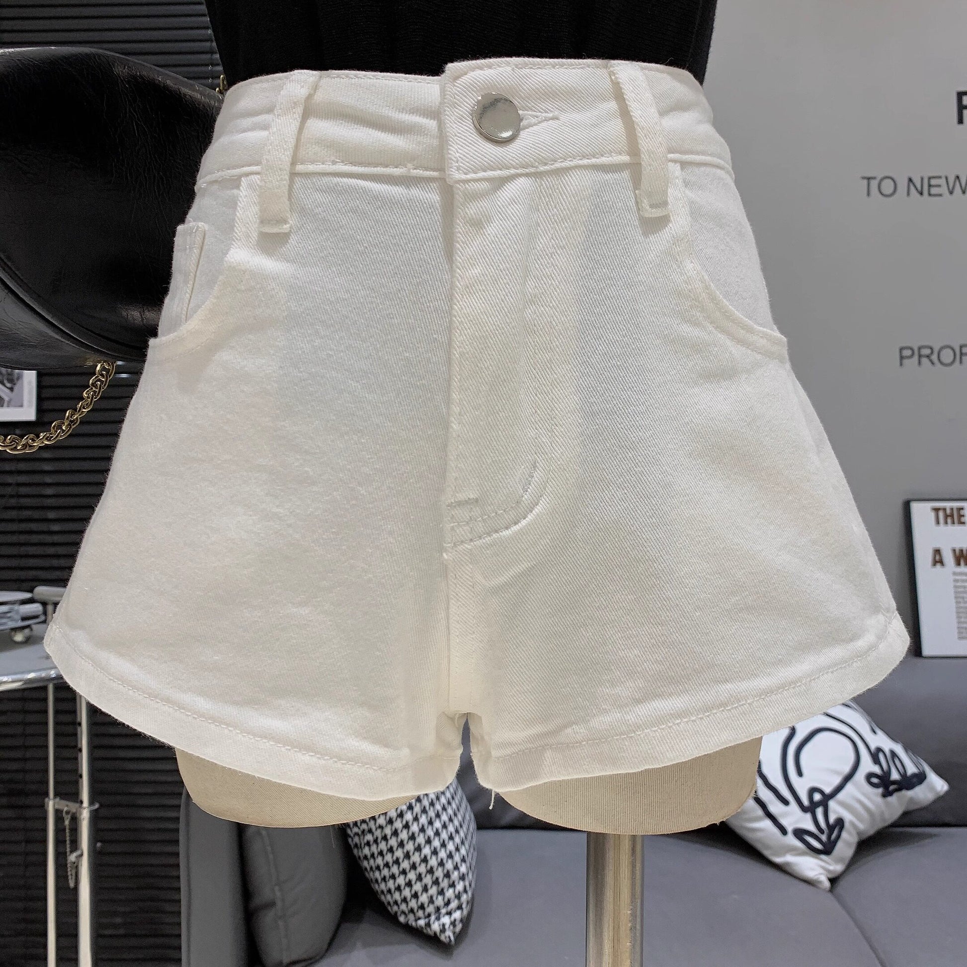 バックリボンデニムショート