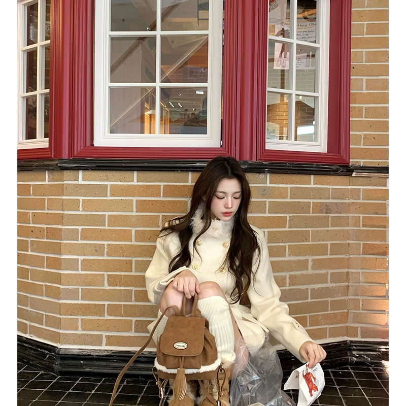 クラシカルダブルボタンコート