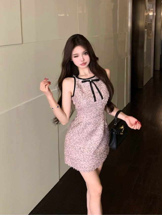 sheller ピンクツイードワンピース sheller ピンクツイードワンピース