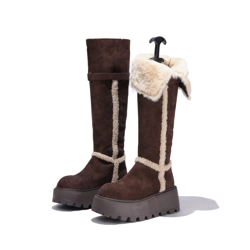 2WAYフェイクムートンロングブーツ
