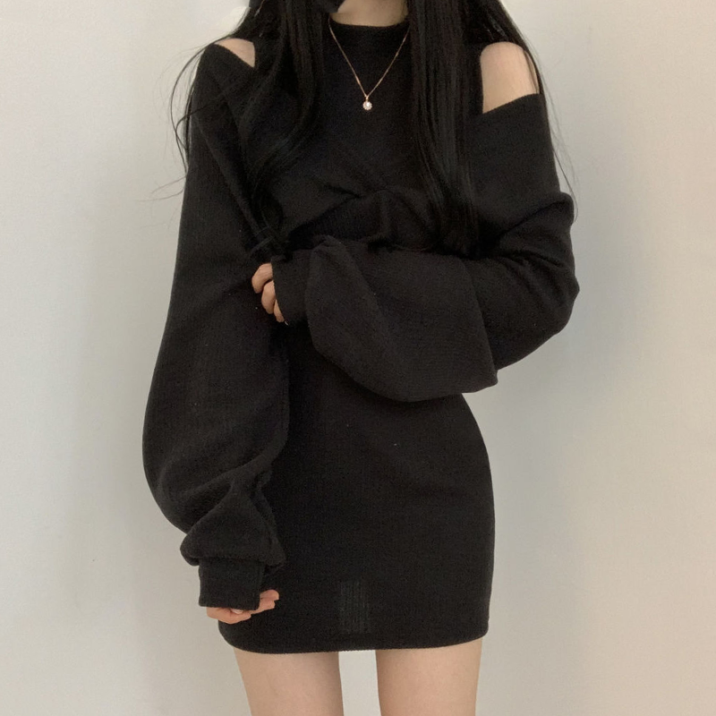 オフショルダー★リブ編み★ニットワンピース★ CHLOE オフショルダー☆リブ編み☆ニットワンピース☆ CHLOE (Chloe