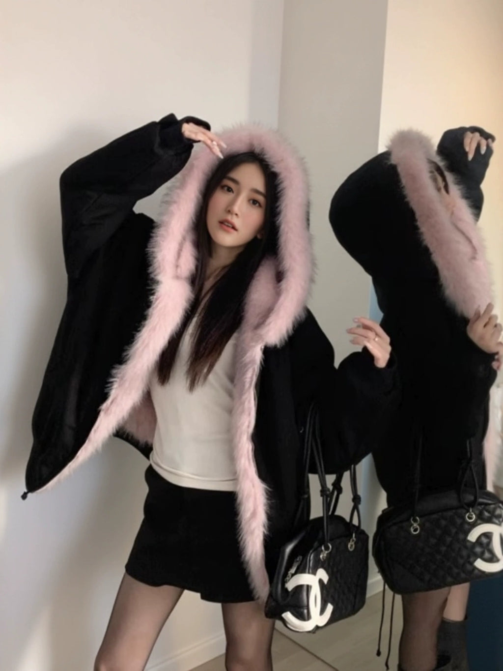 リバーシブル ファー ジャケット リバーシブルファージャケット – charme