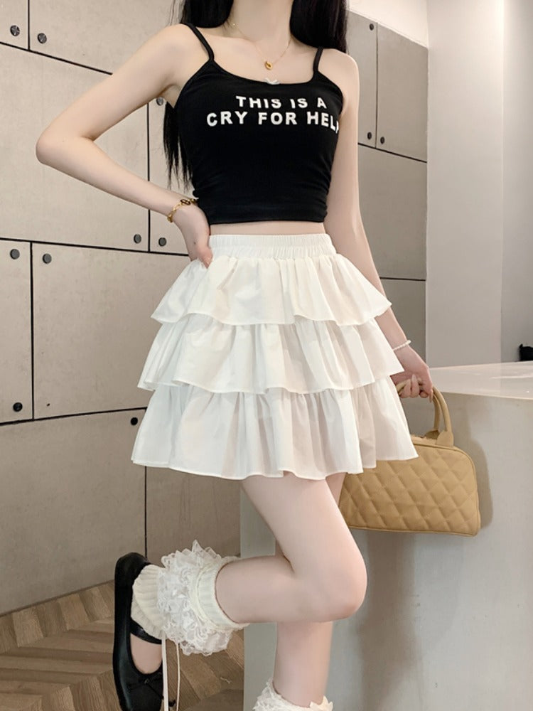 フレンチフリルミニスカートパンツ