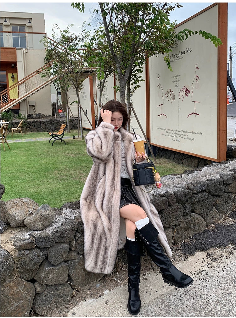 エコファーボリュームロングコート