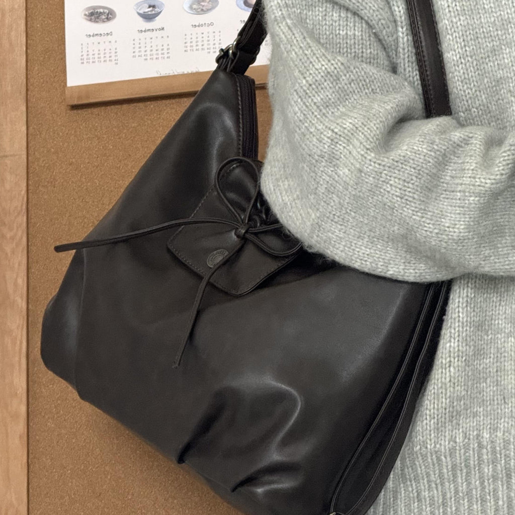 センターリボン3wayレザーバッグ