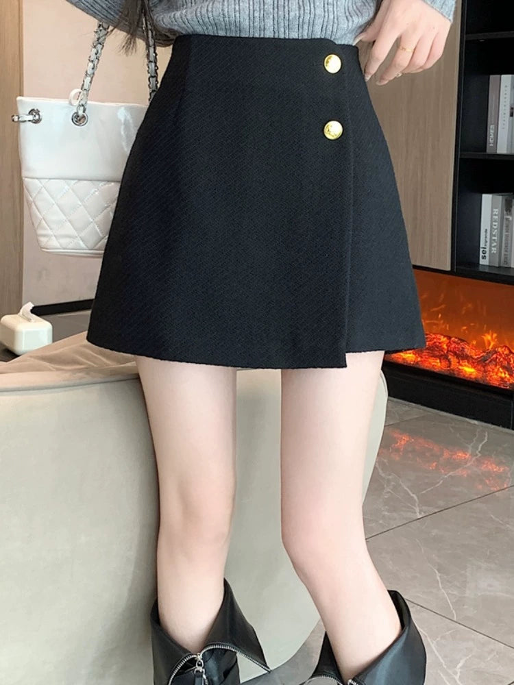 ツイードラップゴールドショートパンツ