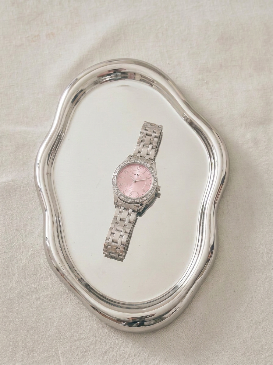 ジュエルベゼルメタルブレスレットウォッチ