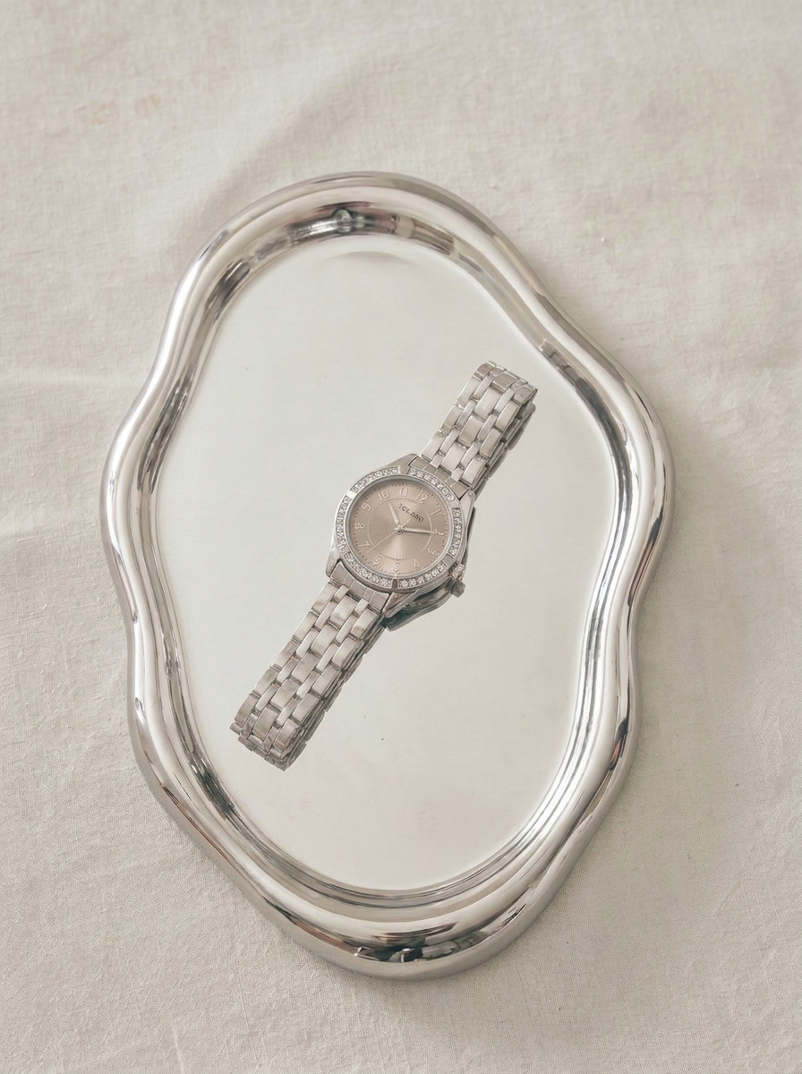 ジュエルベゼルメタルブレスレットウォッチ